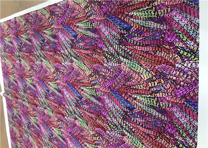 Semi Dull Polyester Woven Fabric , Vanish Patterned Polyester Lycra Fabric