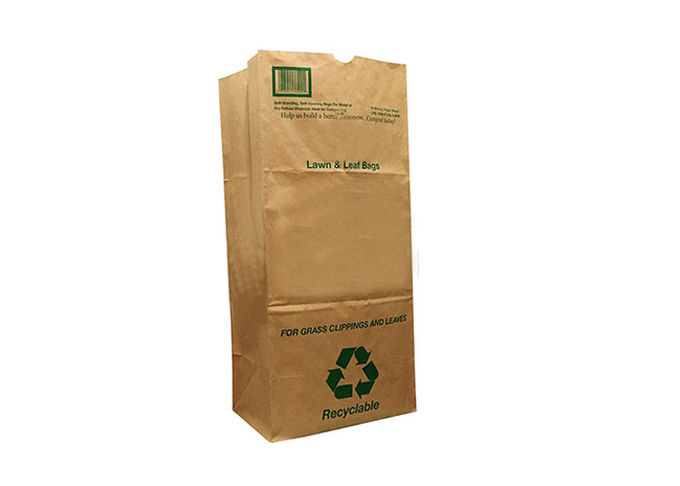 30 Gal Biodegradable Kraft Paper Bags 120gsm Large Paper Refuse Sacks