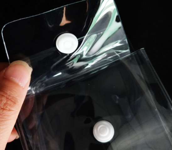 Custom PVC Packing Bag , Clear PVC Pouch Bag With Pouch Button