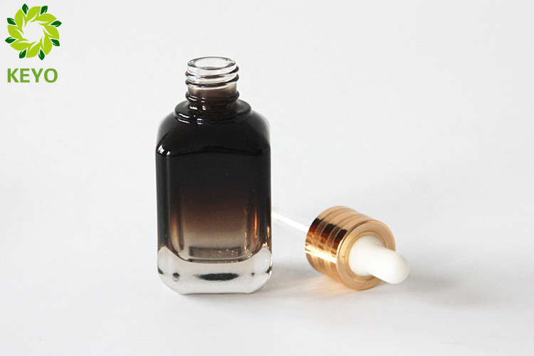 Thick Bottom Amber Glass Dropper Bottles For Foundation / Concealer Capacity 40ml