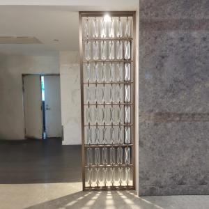 Buy cheap Crystal Glass Stainless Steel Room Partition Customized Size product