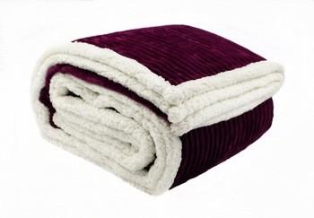 100 Polyester Velvet Sherpa Blanket / Velvet Plush Throw Blanket Shrink