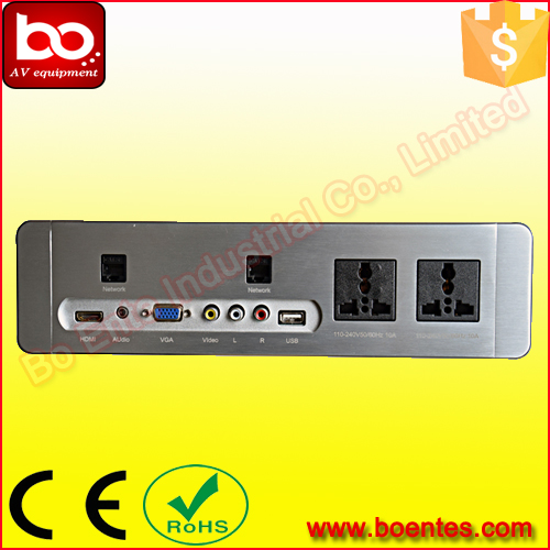Multiple Hotel Wall Mount Media Hub Socket / Wall Mount Media Jack