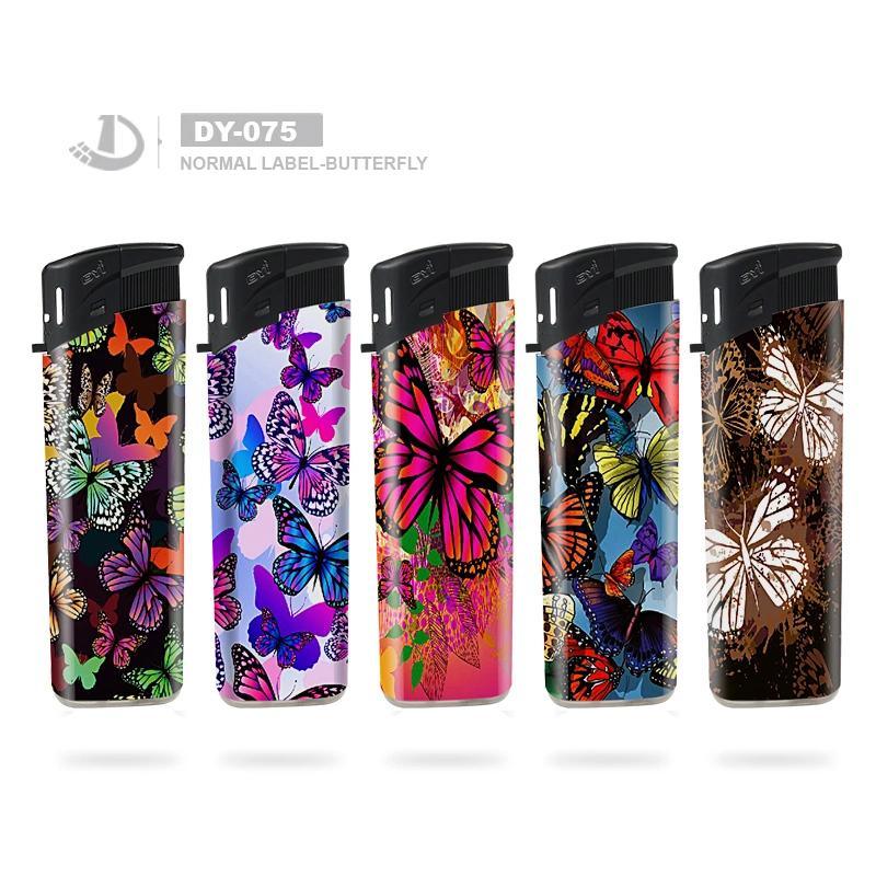 Semi-Transparent Color High Quality Windproof Cigarette Lighter with LED