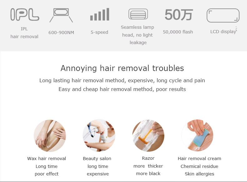 500000 Flashes Mini Hair Removal Machine Permanent Hair Removal System