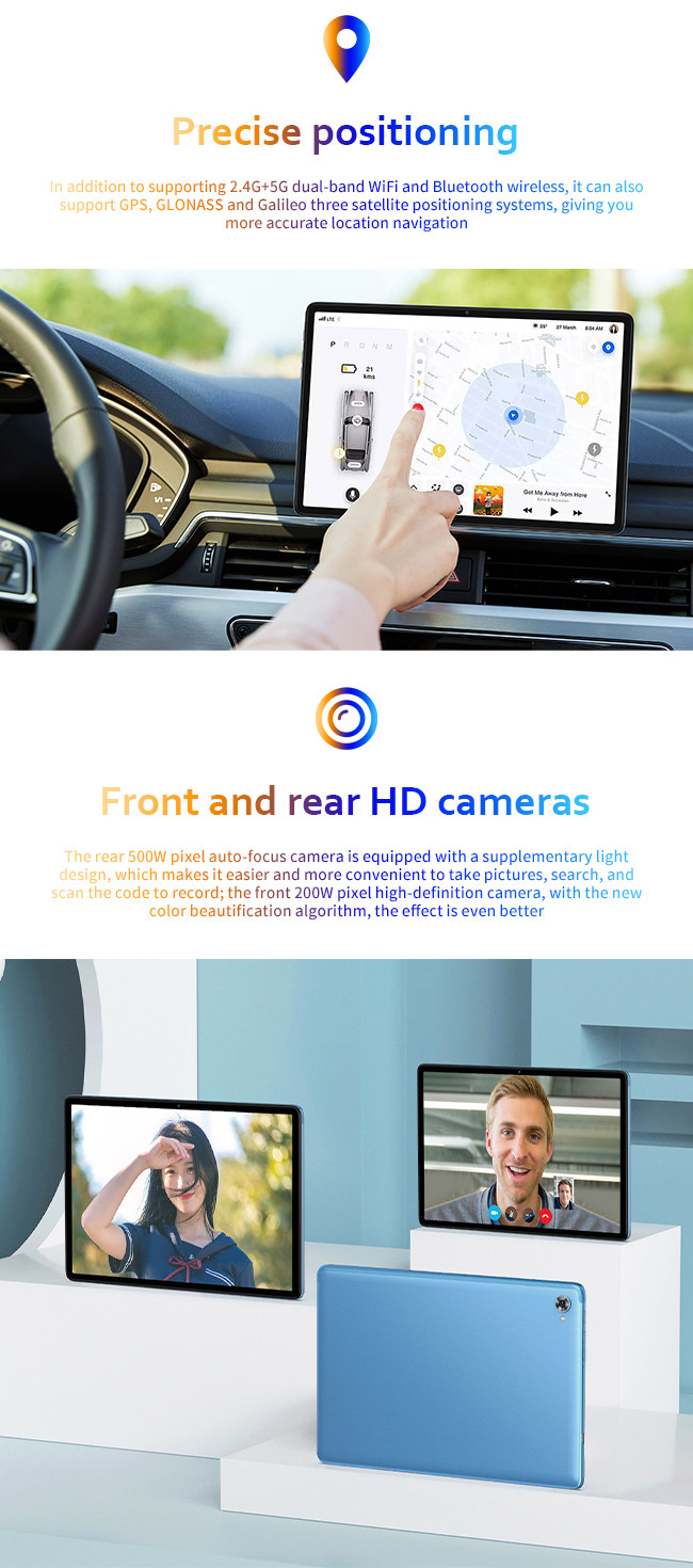 Four Mode Satellite Positioning Tablet For Car Navigation 10.1 Inch HD IPS Screen