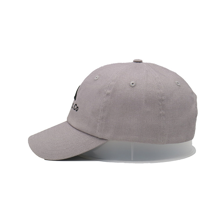 Black Cotton Six-Panel Baseball Cap Packaged in Individual Polybag