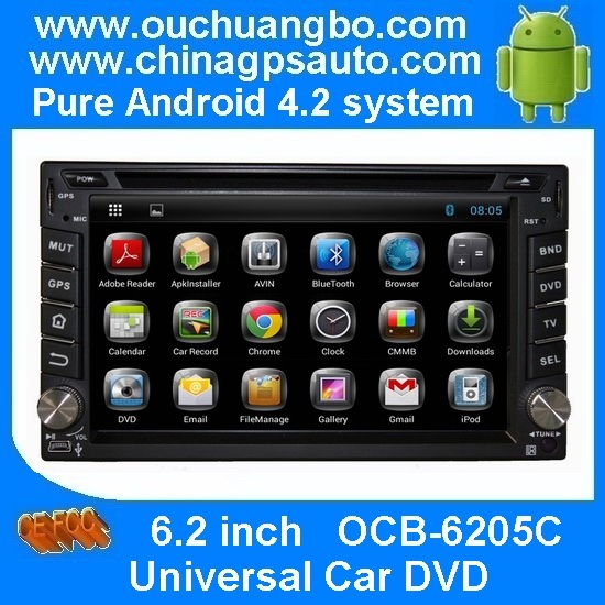 Ouchuangbo Capacitive Touch Screen Car Pc Android 4.2 for Universal Car DVD OCB-6205C