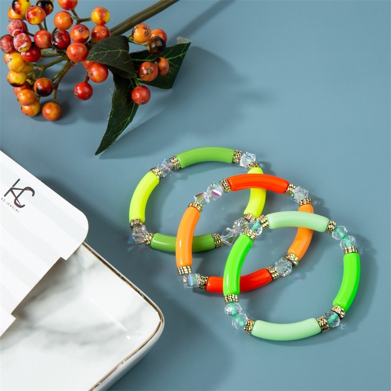 Boutique Handmade Beads Bracelet Affordable Gift Fresh Green Color For Party