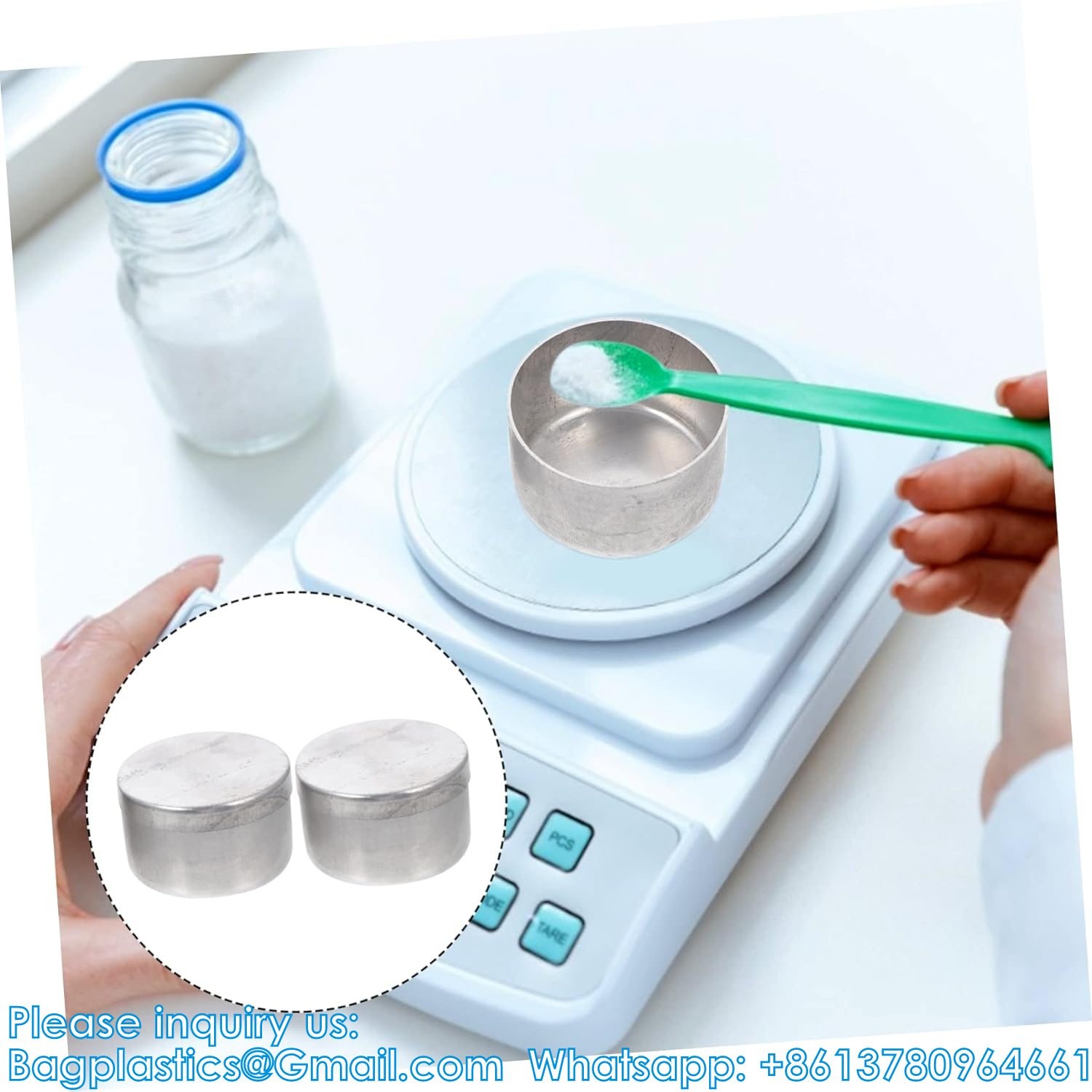 Aluminum Box Weighing Dish Narrow Spout Sampling Weighing Soil Collection Jar Aluminum Scale Pan Lab Measuring