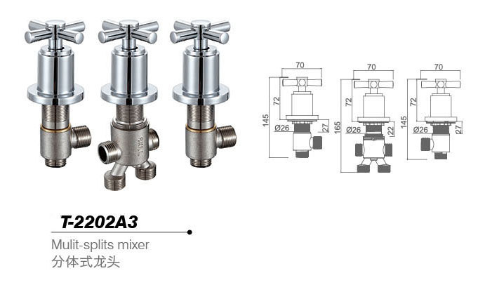 Bathtub mixer,Faucet,cold/hot water basin tap T-2202A3