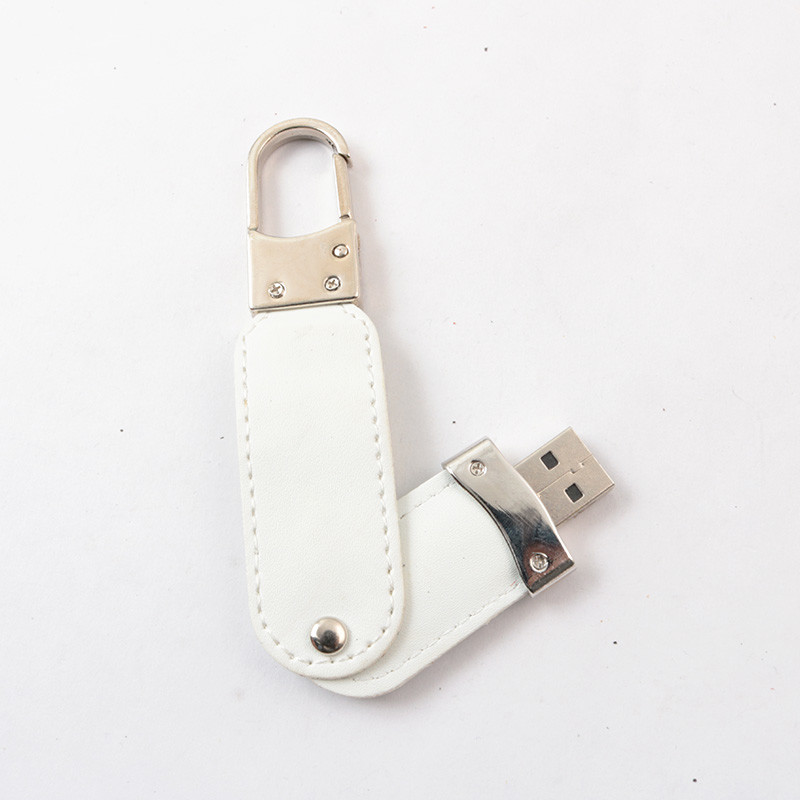 Embossing Logo PU Leather USB Flash Drive 2.0 102x25x10mm 8GB