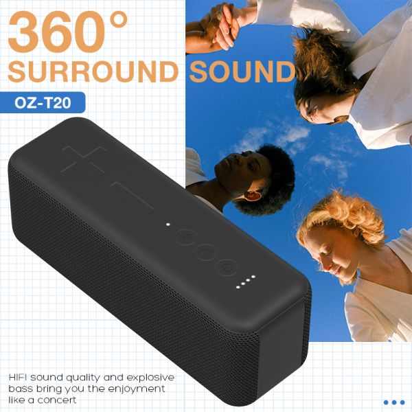 custom 20w bluetooth speaker subwoofer waterproof bass wireless tws speaker