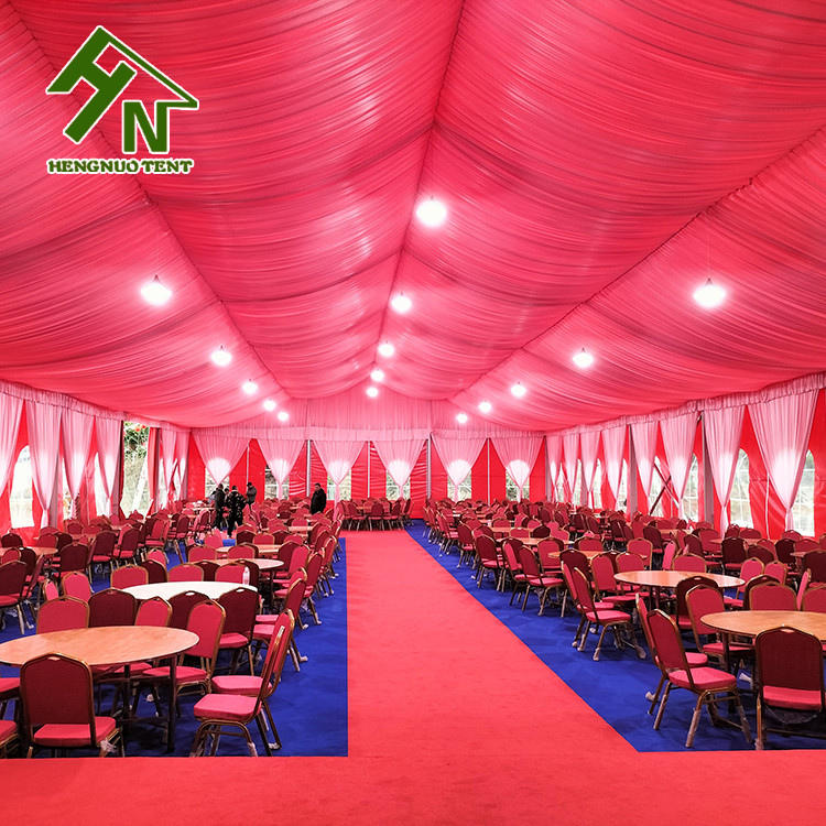 180 People Aluminium Frame Tent Red Colorful Large Wedding Marquee