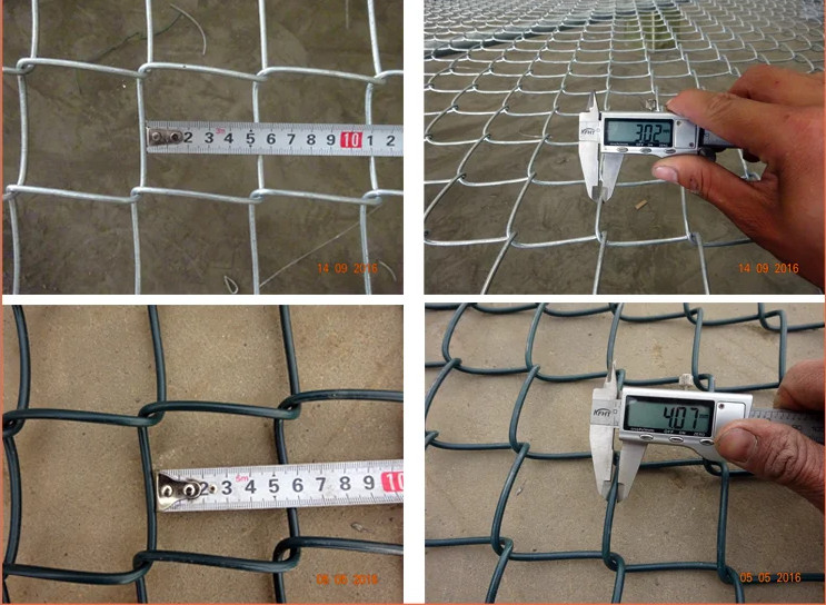5MM Powder Coated Security Fencing Blue Roll Chain Link Diamond Mesh Fencing Net