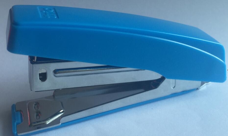 Hot Sale Blue Color 10 Sheets Paper Available #10 staple Plastic And Metal Material Stapler