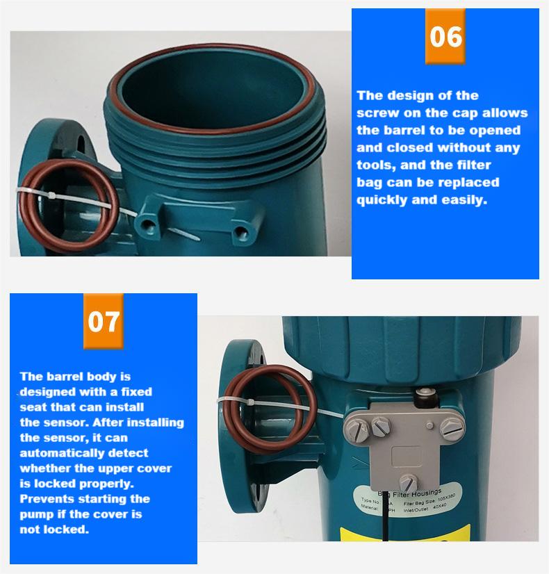 Customizable PP Bag Filter Housing for Seawater Desalination at Machinery Repair Shops