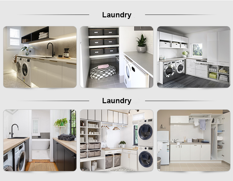 Waterproof Laundry Storage Cabinet with 3D Design 2D Shop Drawing Support from YALIG