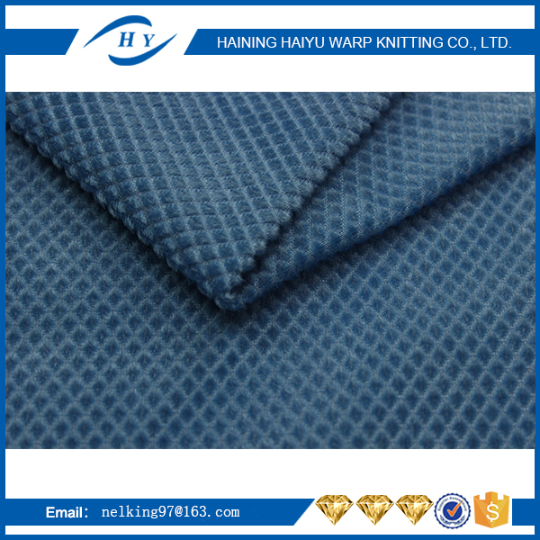 Custom required 100% polyester mesh pineapple velvet fabric with quality