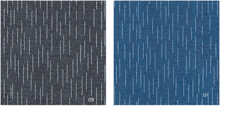 Pure color striped 100%solution dyed invista nylon 6 carpet tile