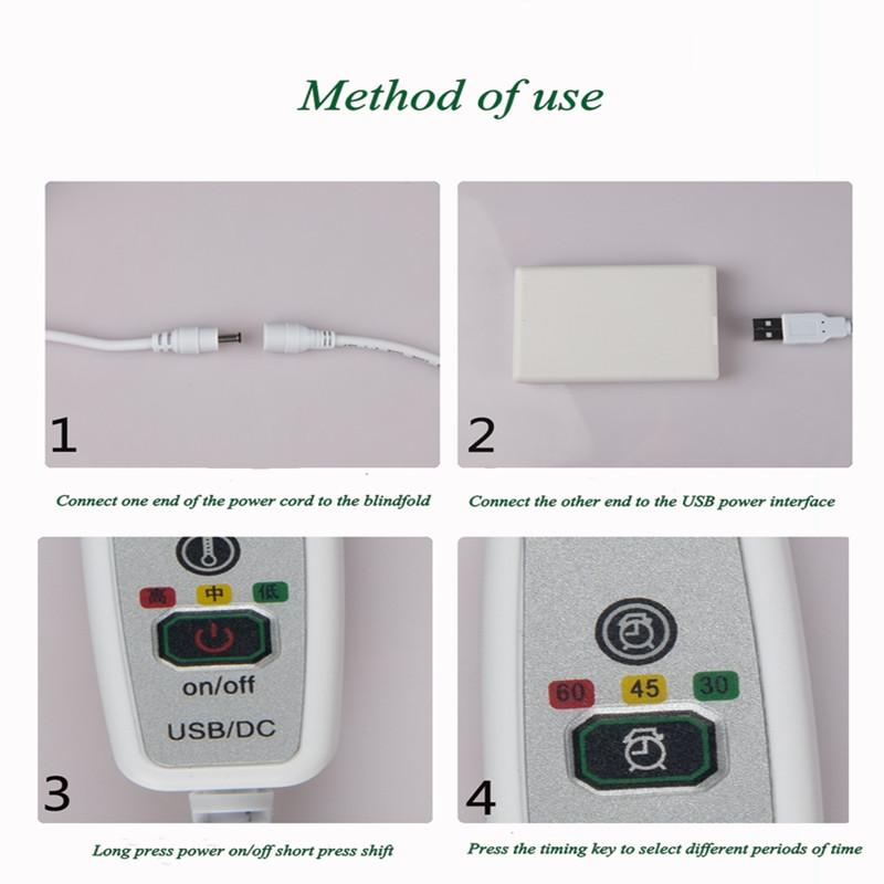 OEM Ultralight Dry Electric Eye Mask 5W Multipurpose For Sleep