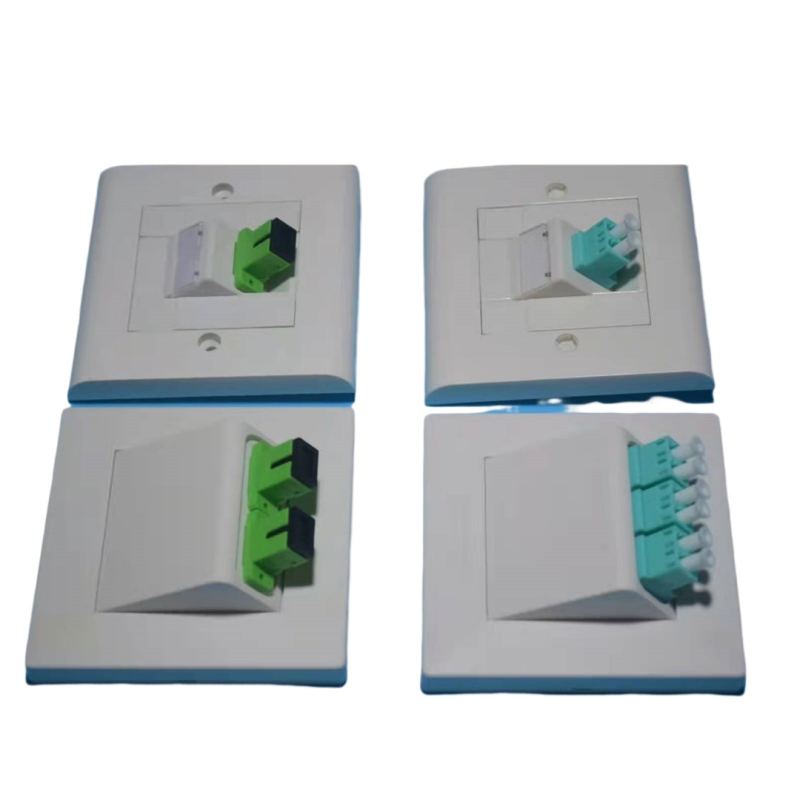 FTTX Wall Outlet Box Indoor Mini Type SC LC SX DX APC/UPC 2/4 Port Fiber Optic Terminal