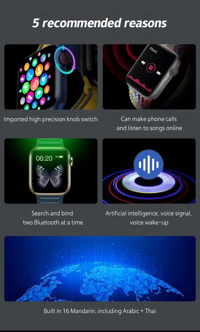 150mAh Android Wrist Hw 22 Smart Watch With Temperature Sensor