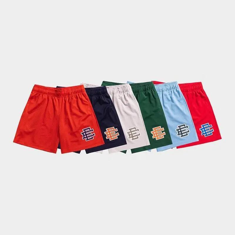 Sportswear 5 Inch Above Knee Shorts Breathable Ee Basic Eric Emanuel Men Mesh Shorts with Zipper Pockets