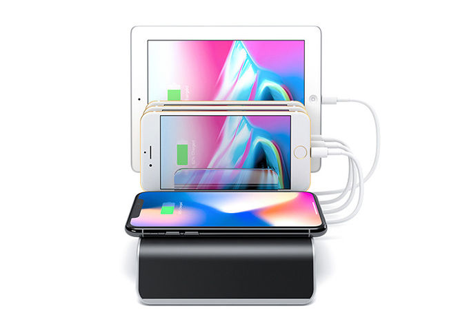 45W 4 Ports USB 3.0 Type C QI Wireless Charging Station