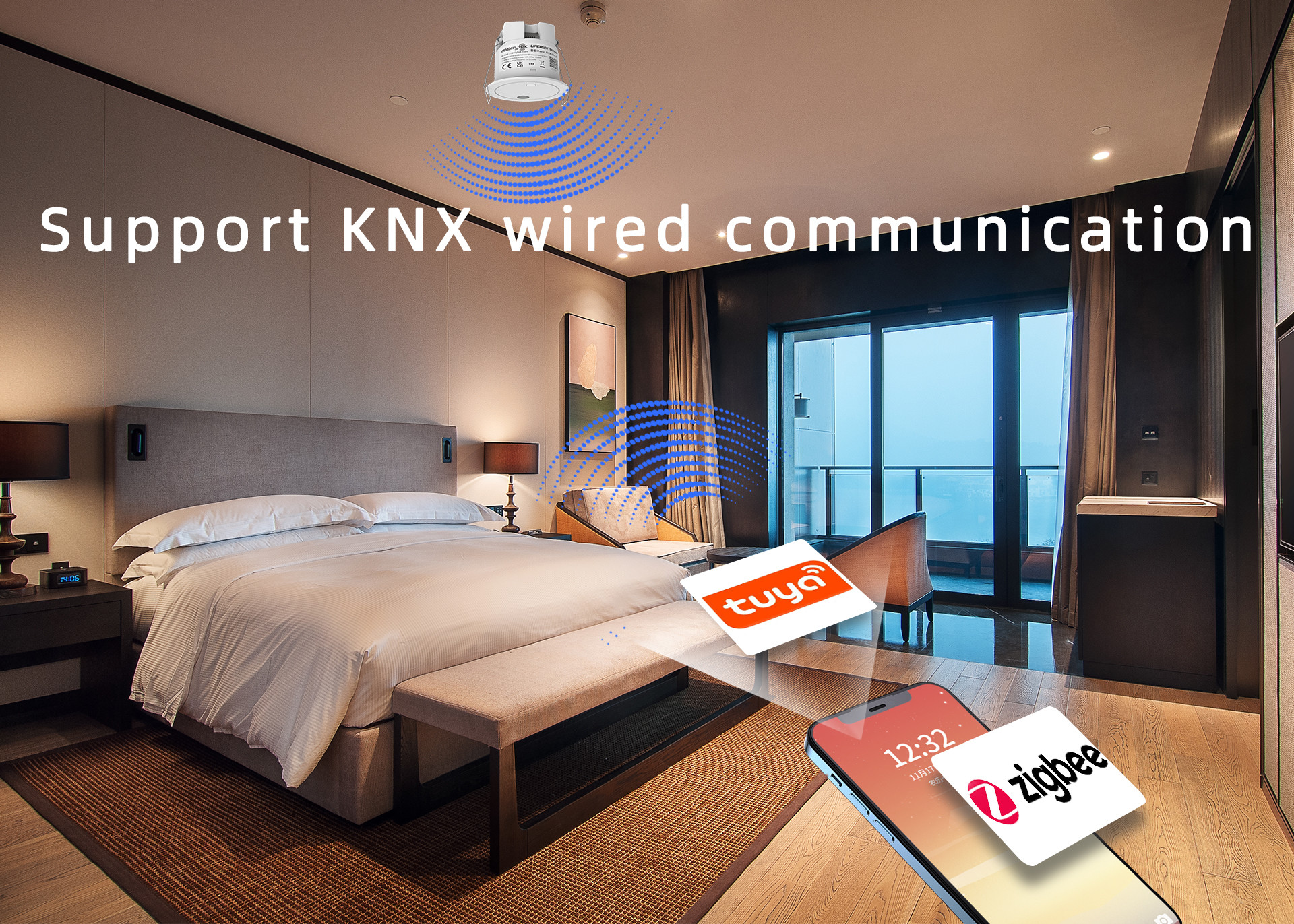 Recessed Mounted 24GHz Lifesnor Sensor Built In Tuya ZigBee Wireless Module MSA201 Z