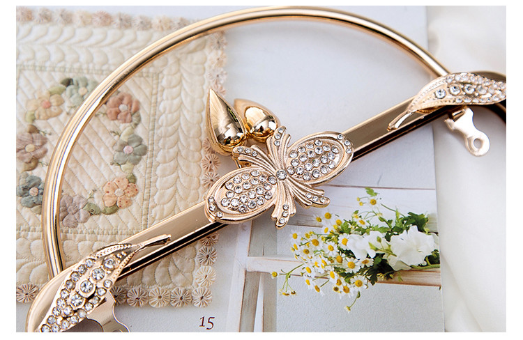DIY Fashionable Metal Kiss Lock Purse Clutch Frames