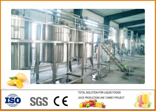 Quality PLC Touch Screen 4T/D Mango Juice Production Line 200KW Power ISO9001 for sale