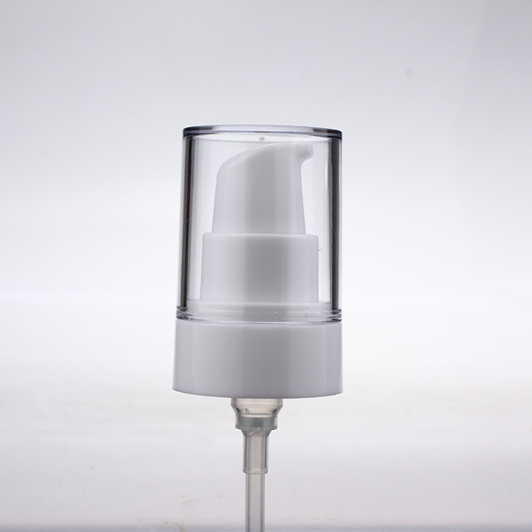 Cosmetic Packaging 30ml Round Clear Serum Lotion Foundation Glass Bottle With Pump