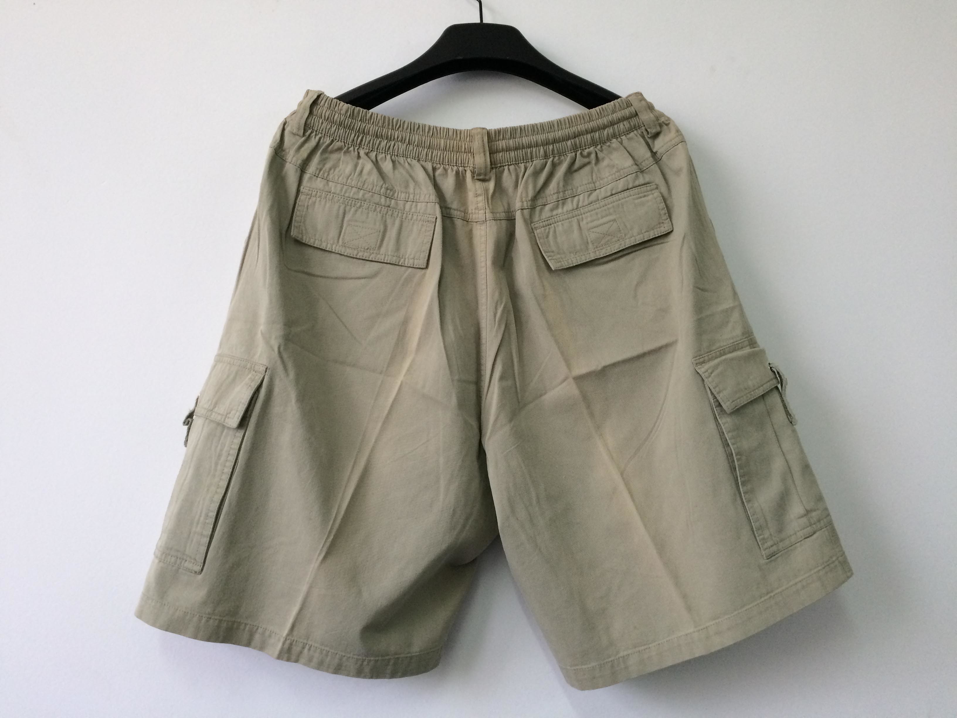 short, mens short in T/C 65/35 fabric, fishing short, casual short, khaki color, S-3XL