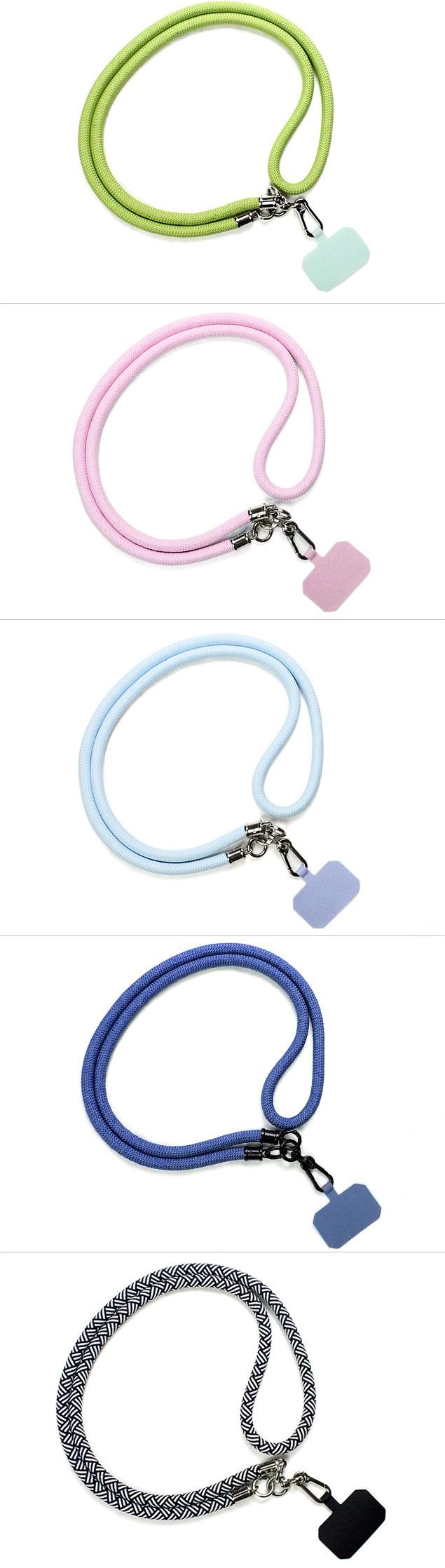 ODM Universal Phone Lanyard Adjustable Nylon Neck Phone Strap With Patch Metal
