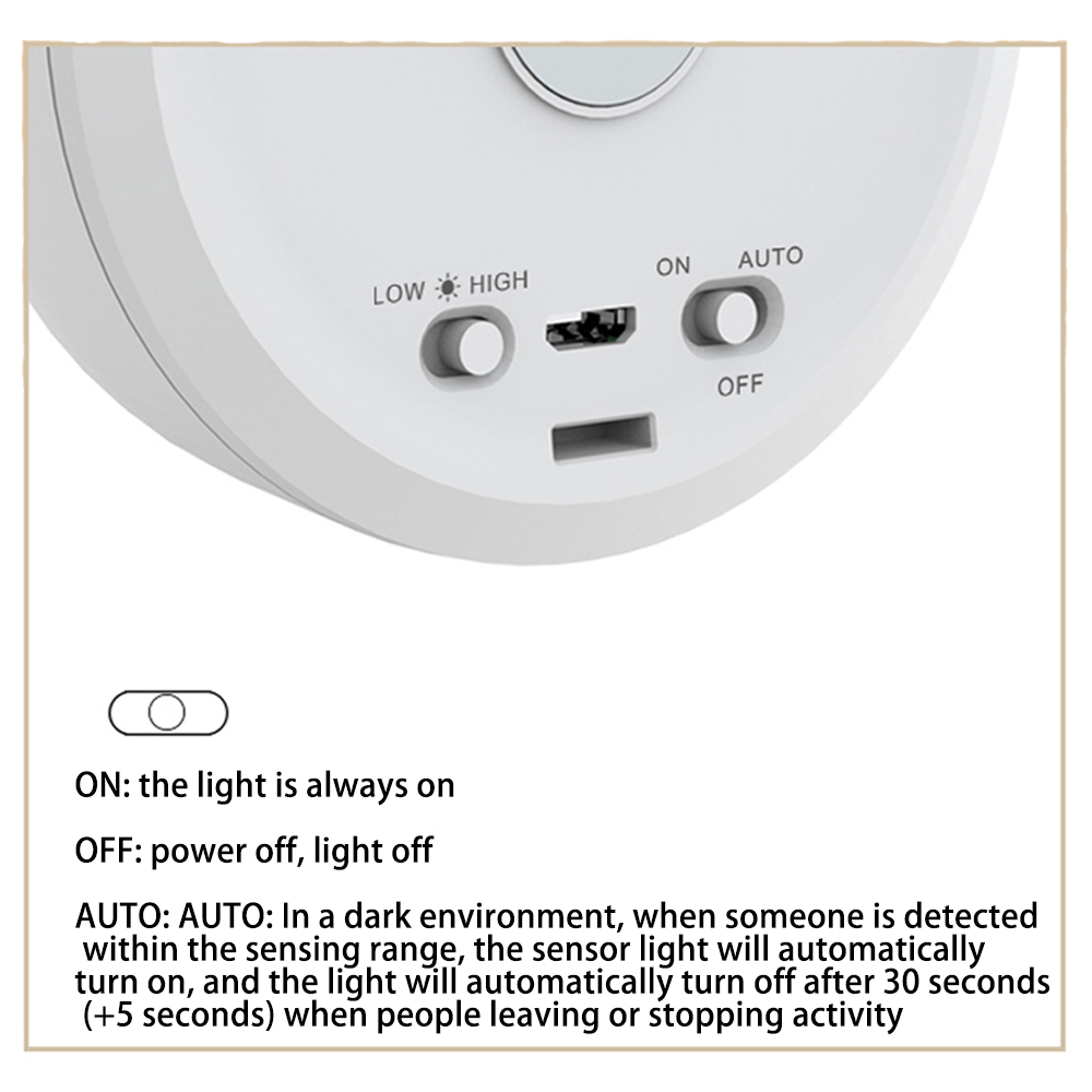 Decorative Atmosphere 800MAH 0.3w Motion Sensor Bedroom Night Light