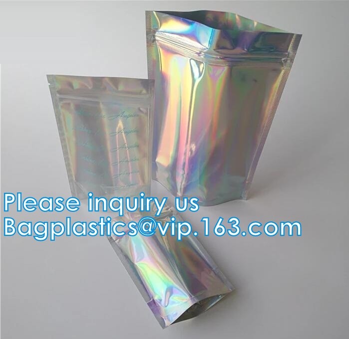 Laser Holographic Material Printed Heat Seal Aluminum Foil Packing Plastic Bag With k For Small Stuff 10g 5g