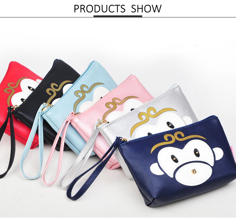 Animal Travel Portable Small PU Leather Cosmetic Toiletry Bag