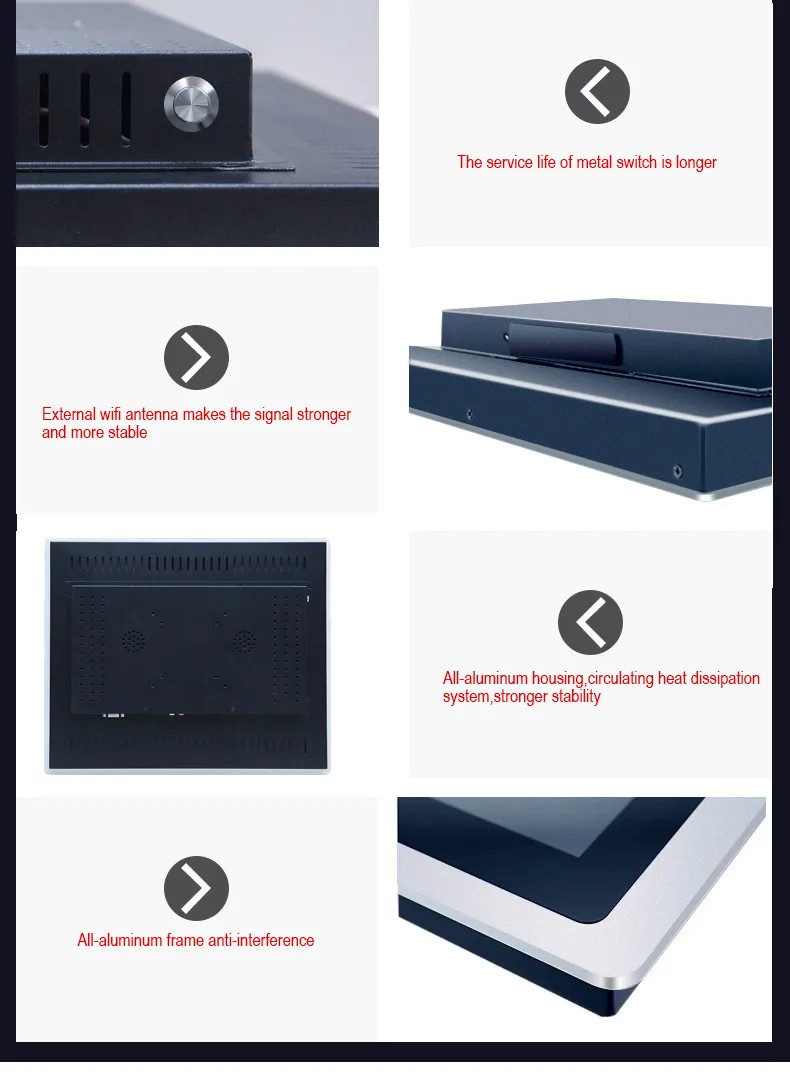 10.1 Inch Wall Mount High Brightness Capacitive Touch Industrial Monitor Self Service Terminal Self Service Kiosk