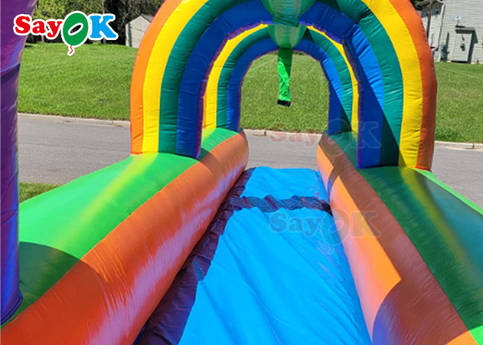 Commercial Inflatable Slide Bouncy Castle Rainbow Inflatable Water Slide PVC Water Slide For Sale