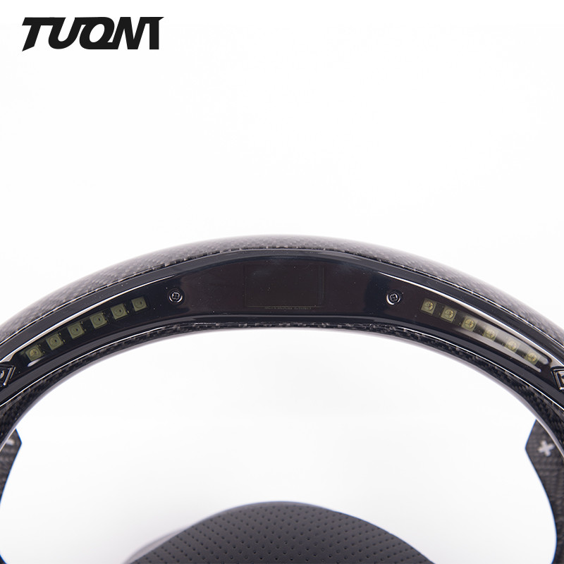 350mm New Racing Car Volkswagen Led Steering Wheel Carbon Fiber Leather
