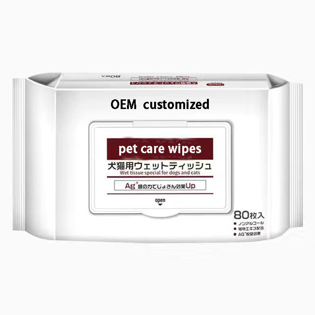 White Body Wet Wipes For Cats And Dogs Deodorizing And Antibacterial Foot Wipes