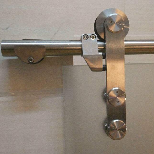 Customized Tempered Glass Door 12mm Thickness With Stainless Steel Handle