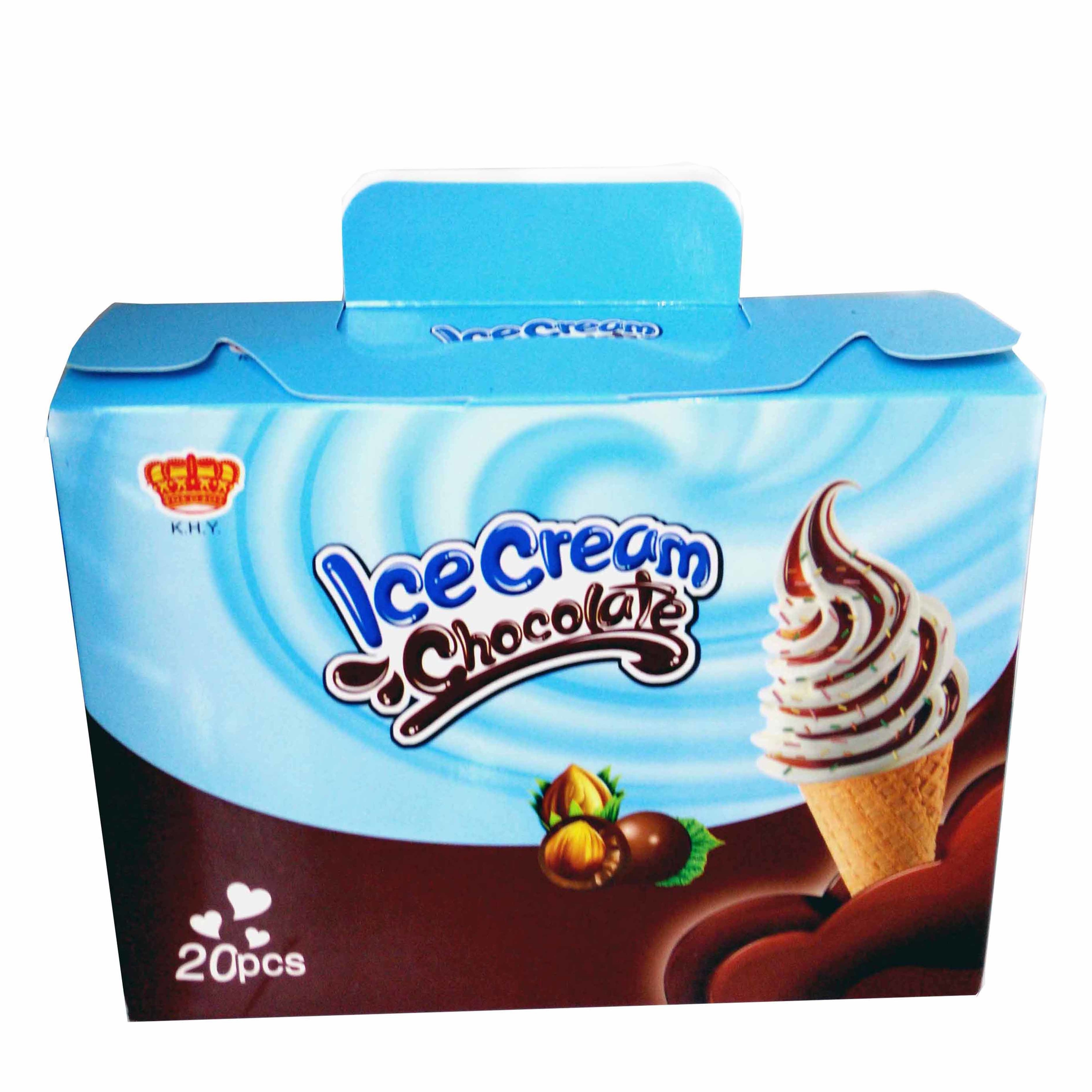 Crispy ice-cream shape chocolate sweet cocoa chocolate jar with cookies nice snack