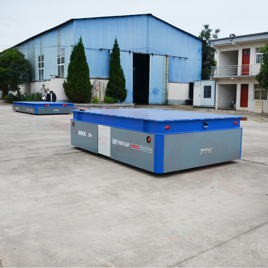 Hydraulic Lifting Automatic Transfer Cart , 25 Tons Heavy Duty Transport Trolley