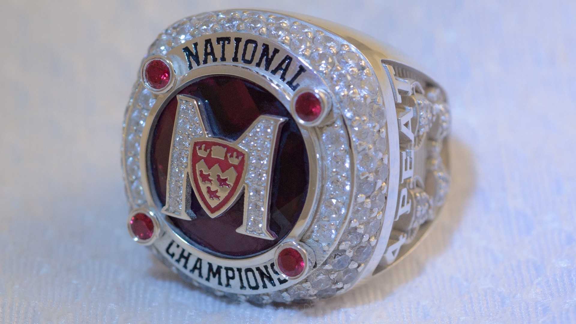 High Quality Custom Men's National Baseball Championship Rings for Youth with Display Case