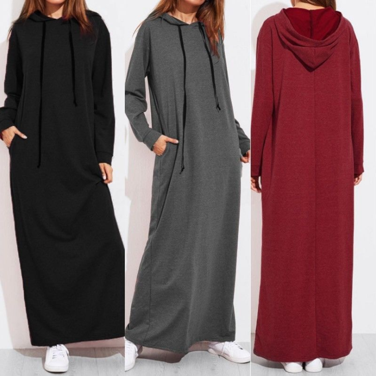 Long Sleeve Plus Size Ladies Shirts Long Hoodie Dress For Girls Eco Friendly
