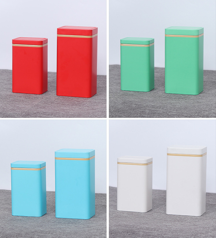 Mini Metal Tea Tin Boxes Packaging 0.23mm thickness Customized