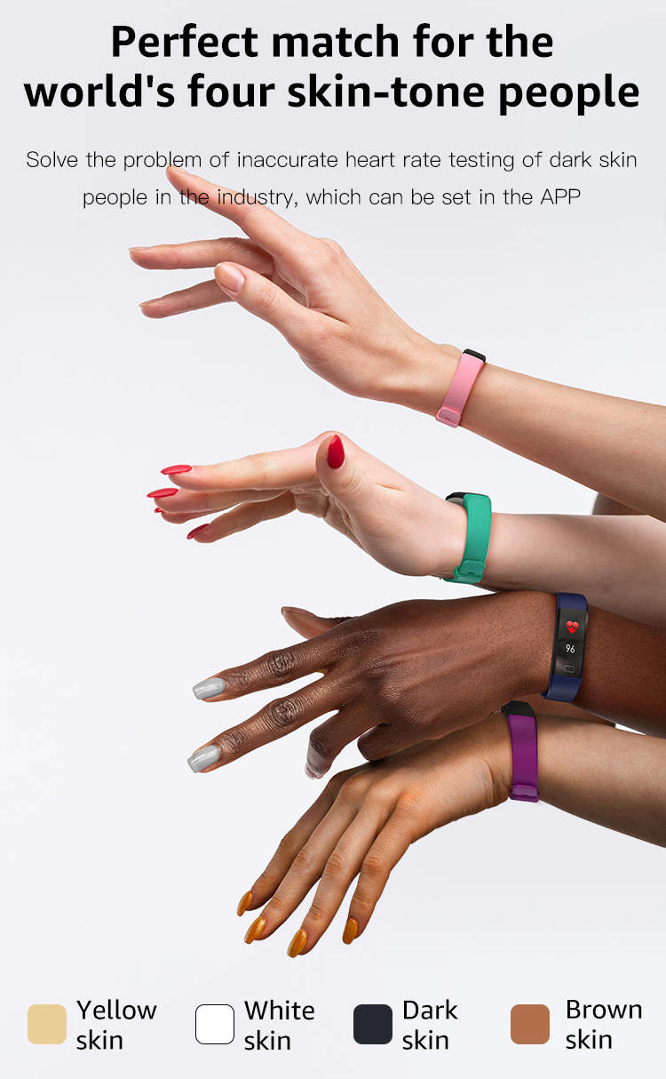 TPU Strap Bluetooth Smart Bracelet BLE5.0 210mm Wristband