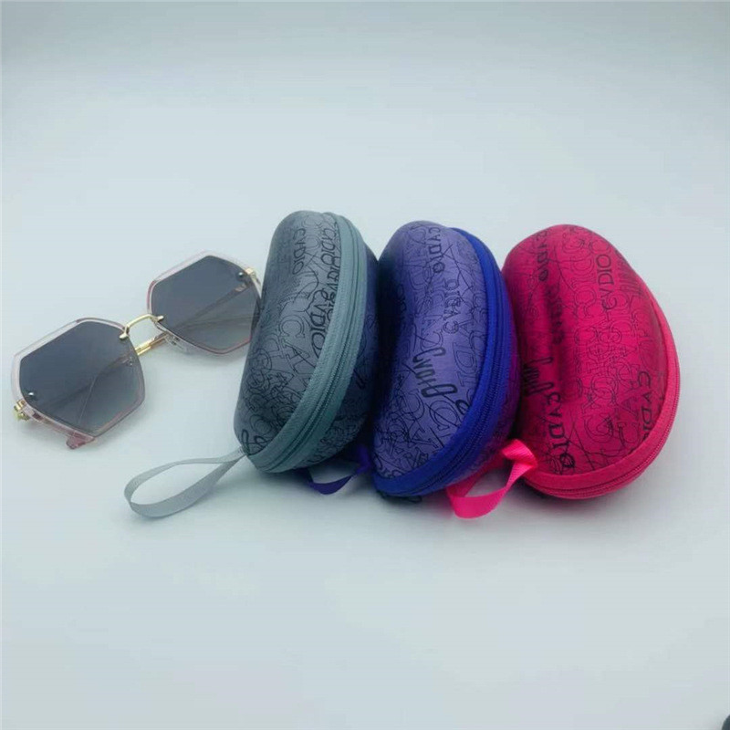 Hard Zipper Designer Sunglasses Case Multiple Sunglasses Travel Case English Letters Pattern